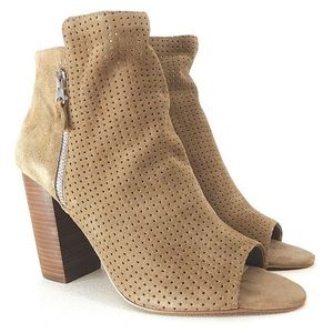 Jessica Simpson Keris Peep Toe Ankle Boot Taupe